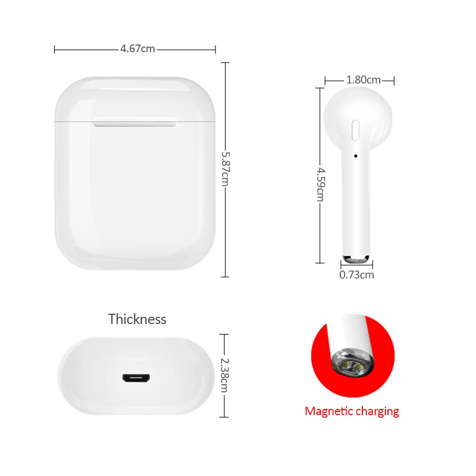 TiYiViRi Мини Bluetooth наушники беспроводные I9 СПЦ гарнитура с зарядным устройством для