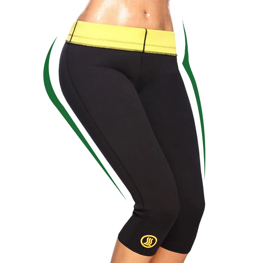 2015 womens sweat pants neoprene body shapers panties fall new arrival women black mid waist | Женская одежда
