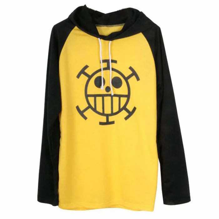 Новинка 2013 аниме одна штука Трафальгар Ло желтая толстовка с капюшоном