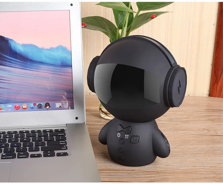 Мини Портативный мультфильм робот Bluetooth динамик s беспроводной приемник музыкальная стереоколонка плеер Домашний офис с будильником
