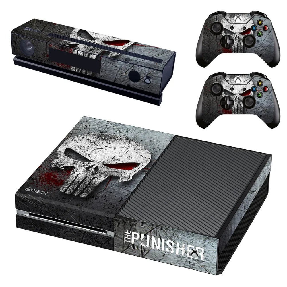 Наклейка для Xbox One и Kinect и 2 контроллера для Xbox One Skin sticker-The Punisher