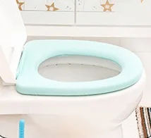 light green DUOLVQI использование в o-образной форме смыва удобное туалетное теплое сиденье на унитаз Крышка для продуктов ванной комнаты пьедестал Пан подушки колодки - Цвет: light green
