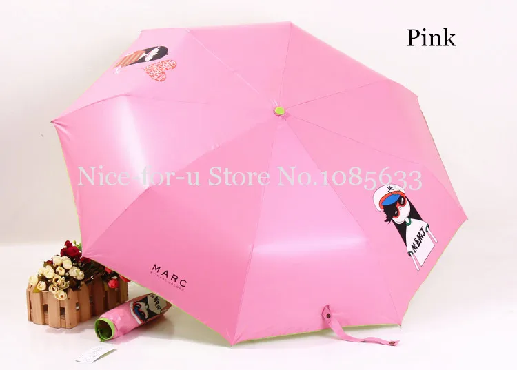 Stylish Marc Jacobs Candy Color Fully-automatic Anti-UV Parasol Sunshade Sunny Rainy Umbrella |