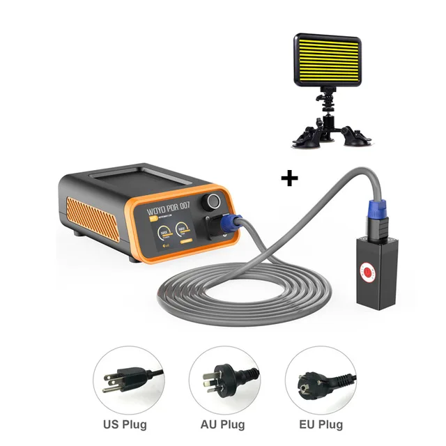 Add a lamp WOYO PDR-007 PDR 007 универсальные автомобильные Наборы инструментов для ремонта кузова, наборы для удаления вмятин, инструменты для ремонта листового металла, горячая коробка, PDR инструменты, DHL Fr - Цвет: Add a lamp