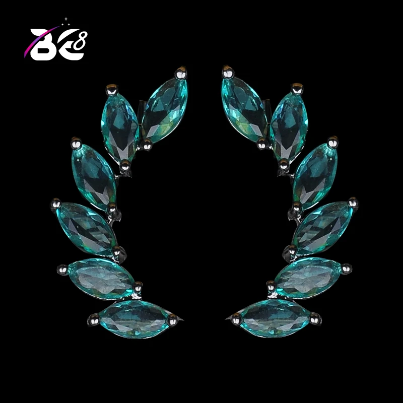 

Be8 Brand New Design Aic Blue Cubic Zirconia Stud Earrings For Women Trendy Jewelry Travel Party Show Brincos Pendientes E-333