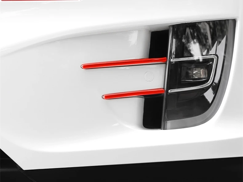 Для TESLA MODELX модель X- 2 шт хром ABS передняя противотуманная фара рамка цветная полоса украшение крышка отделка наружное украшение