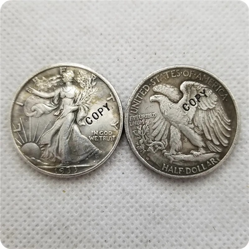 1933 S D Walking Liberty половина доллара копия монет памятные монеты медали коллекционные