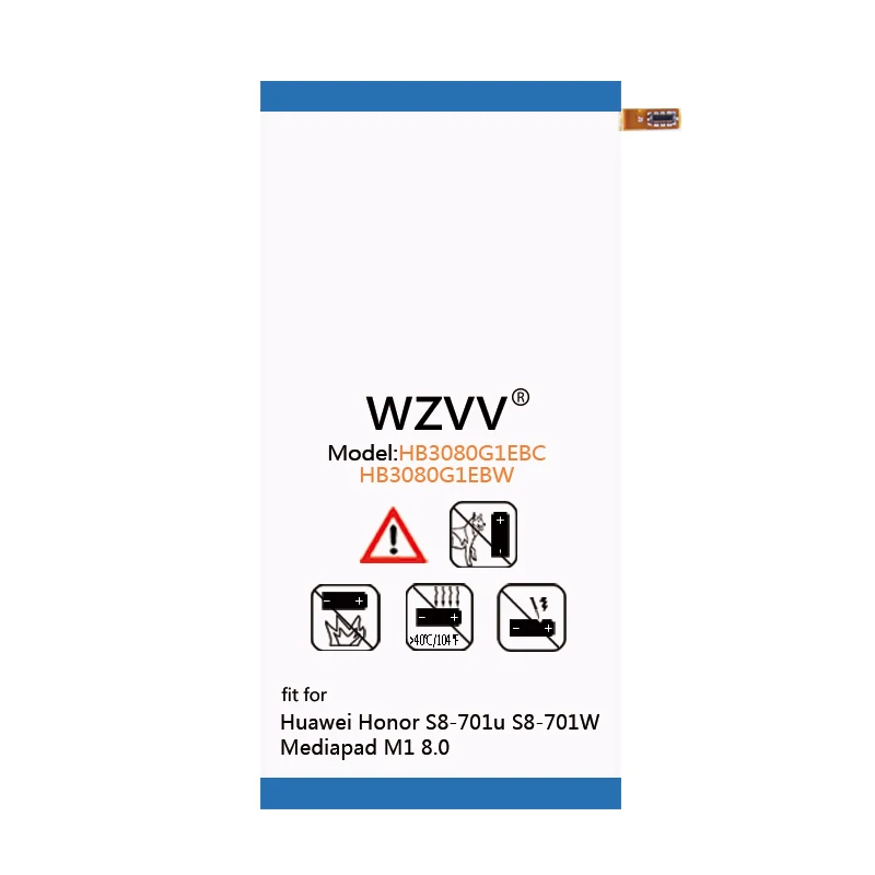 Wzvv 5400 мА/ч HB3080G1EBW Аккумулятор для HUAWEI Честь S8 701u Honor 701W Mediapad M2 8 0 замена