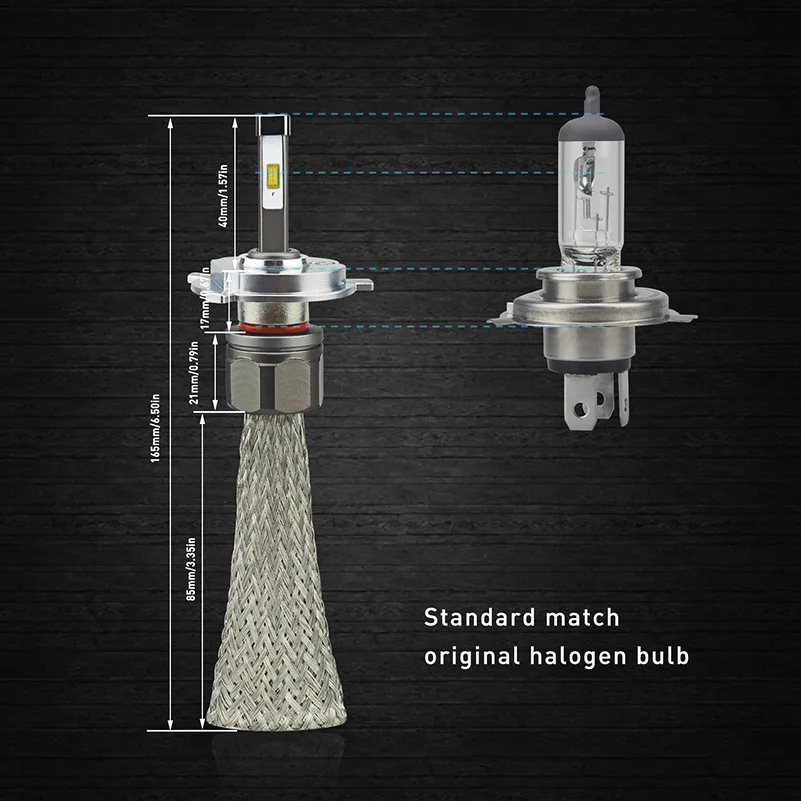 AUXITO H4 H7 H11 9005/HB3 9006/HB4 9012/HIR2 светодиодные фары автомобиля H8 H9 9004/ HB1 9007/HB5 авто лампы A1