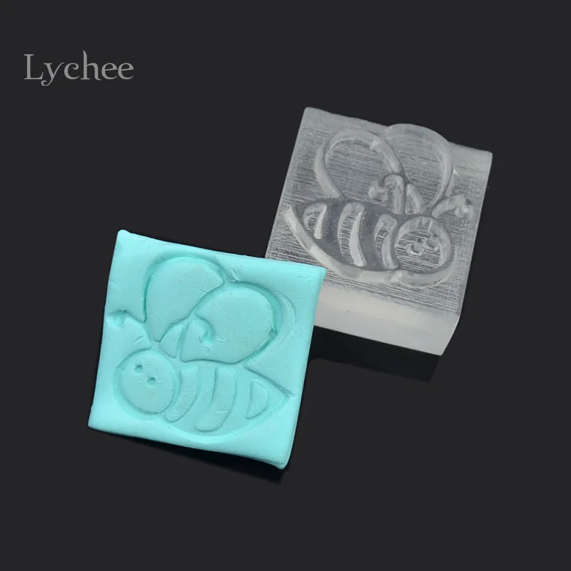 K19 Lychee маленькая Пчелка счастливое Дерево Узор Мини DIY мыло штамп печать цветочный ручной работы формы-штампы - Цвет: K19