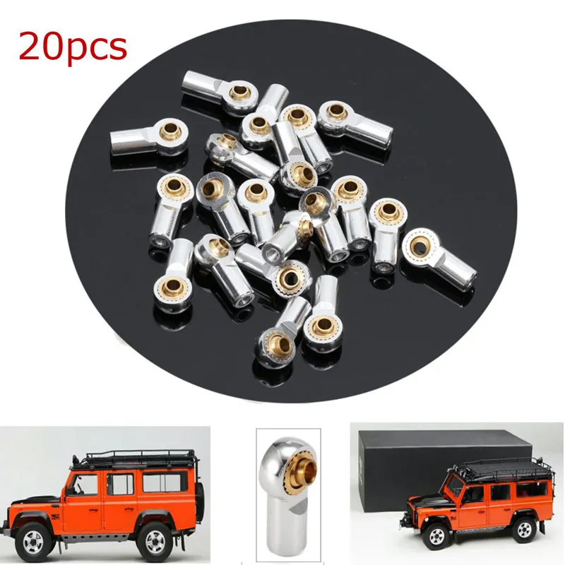 20pcs Aluminum M3 Link Rod End Ball Joint CW CCW for 1 10 RC Car Crawler Buggy | Игрушки и хобби