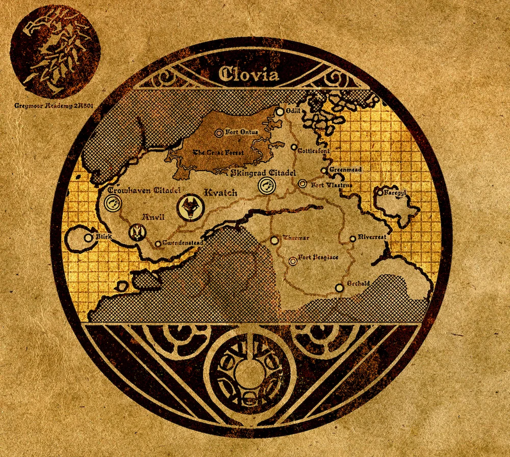 The Elder Scrolls Skyrim плакат Clovia карта классические холщовые картины винтажные