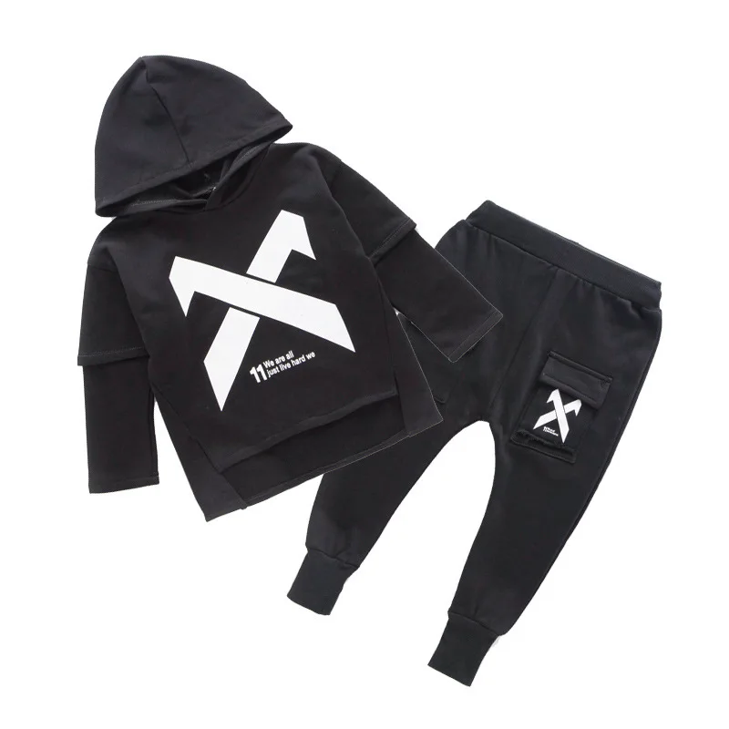 Children Clothing 2019 Autumn Winter Teenage Boys Clothes Set Hoodie+Pants 2pcs Outfit Kids Costume Suit For Sets |