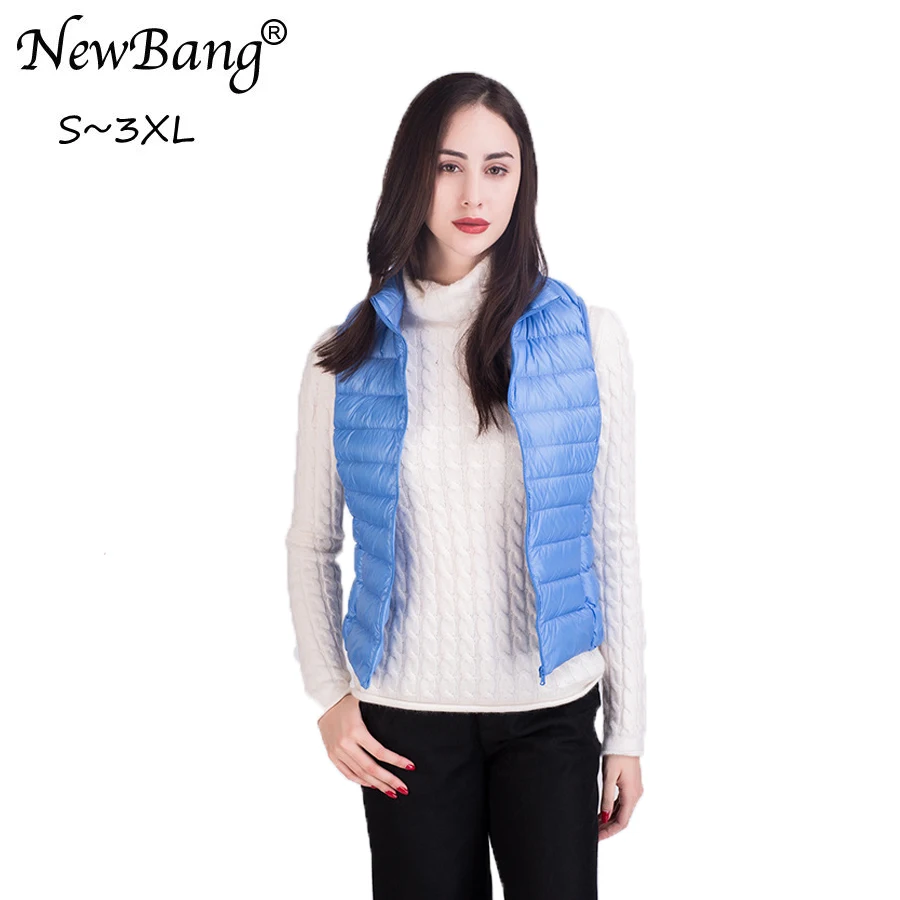 Женский жилет на утином пуху без рукавов с защитой от ветра|vest female|vest sleevelessdown vest |