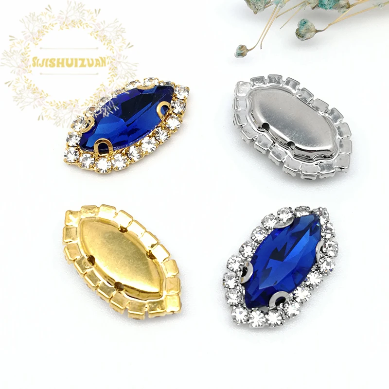 Sapphire blue horse пришивные стразы из стекла в форме глаз с кристаллами и пряжкой сделай