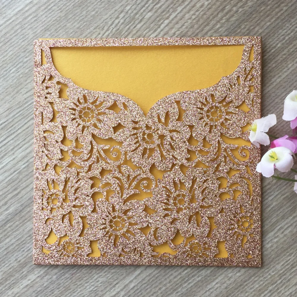 20 шт./лот шикарная блестящая бумажная карманная дизайнерская пригласительная