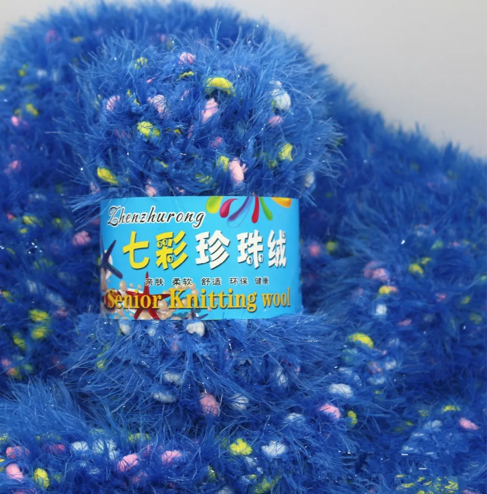 500 г/лот красочная жемчужная норковая кашемировая пряжа для вязания длинная