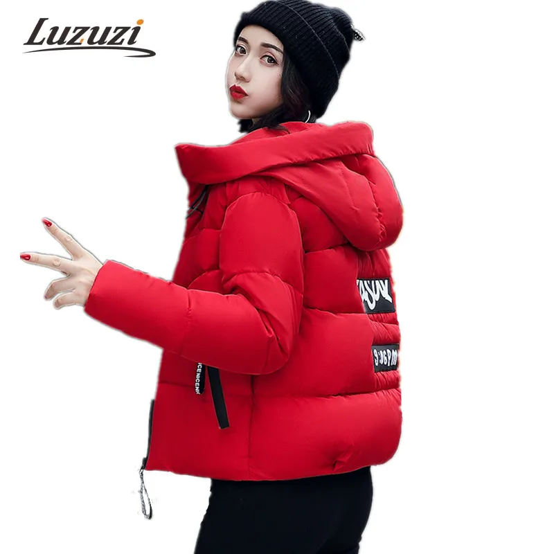 Для женщин Зимняя парка 2017 с капюшоном куртка хлопковой подкладкой для девочек