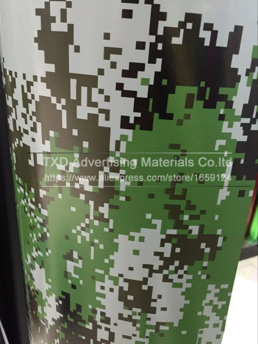 Виниловая автомобильная пленка премиум класса 7 размеров зеленая цифровая