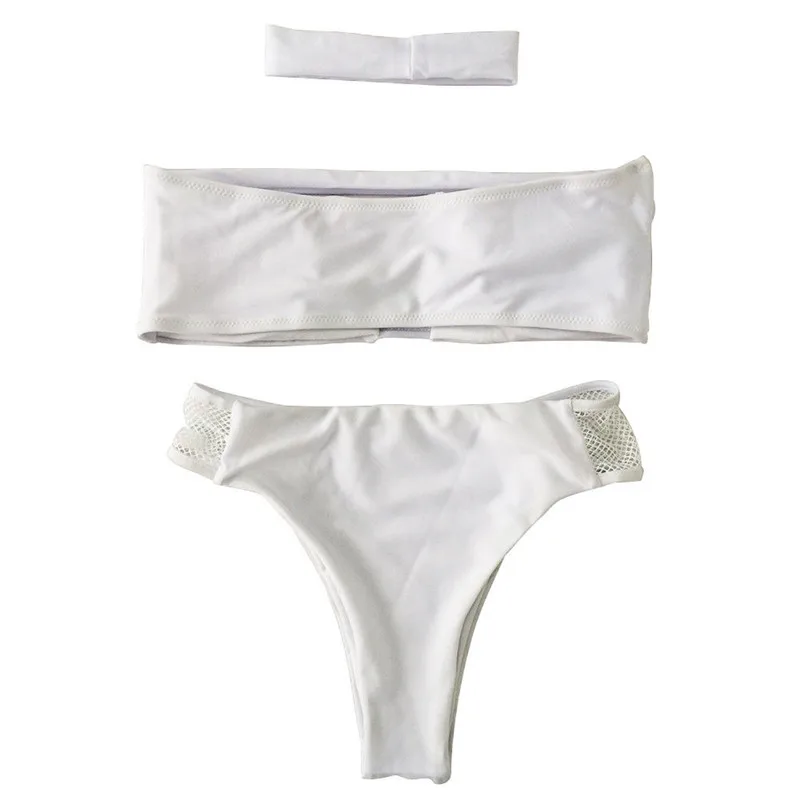 

Sexy Women Strapless Bandeau Bikini Set 2018 Summer Push Up Bandage Brazilian Biquini Swimwear New Wrap Chest Swimsuit Beachwear