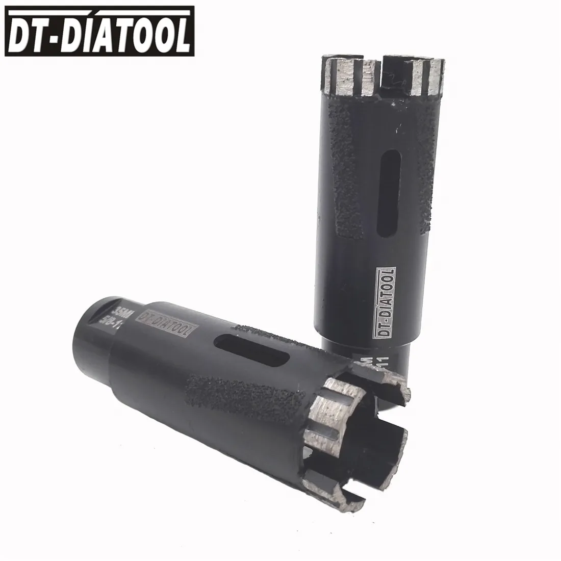 DT-DIATOOL 2pcs/pk Laser Welded Diamond Hole Saw Dry Drill Bits Drilling Core Bit Diameter 35mm with 5/8-11 Thread for Granite