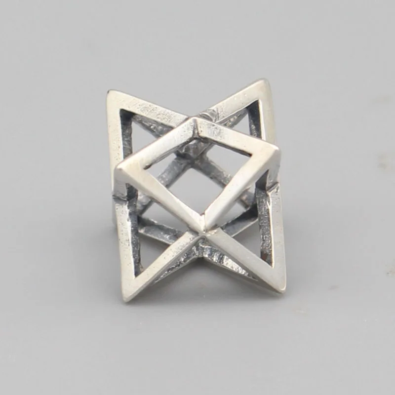 Шармы Karma Merkaba из стерлингового серебра 925 пробы Полые бусины 4 5 мм отверстие