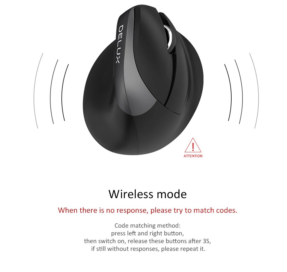 Delux M618 Мини Bluetooth 4,0+ 2,4 ГГц Двухрежимная беспроводная мышь 2400 dpi эргономичная перезаряжаемая Бесшумная Вертикальная мышь для ПК