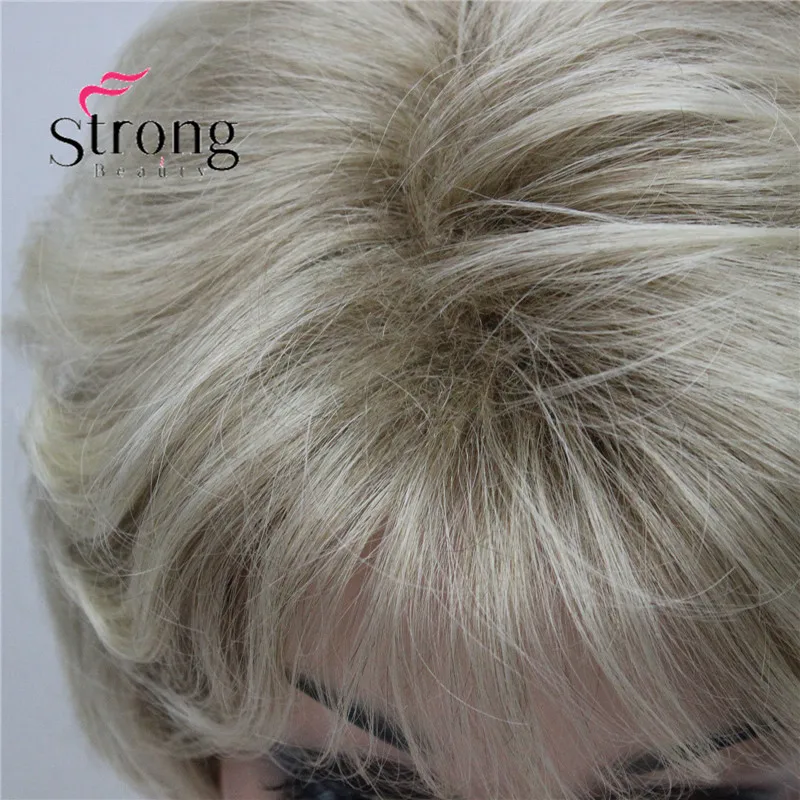 StrongBeauty блонд короткий мягкий пушистый многослойный милый волнистый