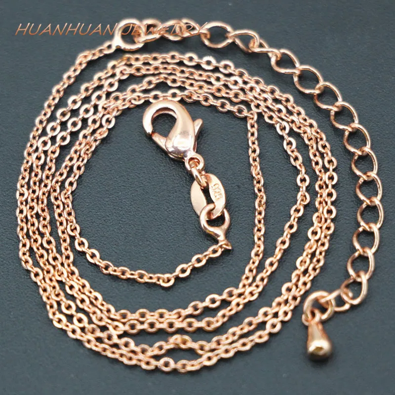 Элегантные 1 мм звенья цепи медные цвета розового золота Круглые цепочки из
