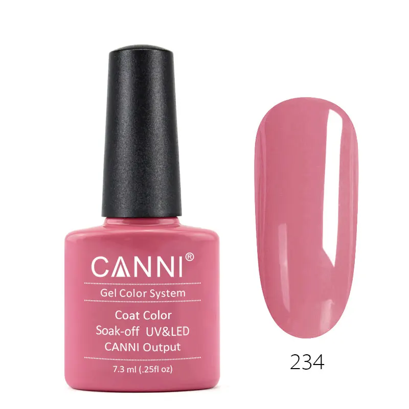 CANNI UV гель Лаки 7,3 мл французский Цвет 215-258 чехол с блестящей жемчужной блестящие шикарные женские босоножки с Светодиодный УФ-лампы для ногтей художественный Гель-лак для ногтей - Цвет: 234