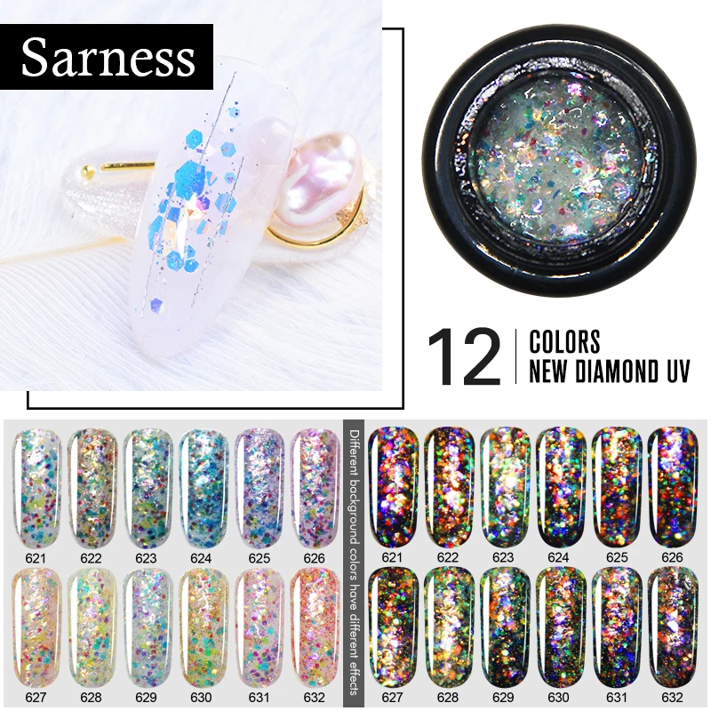 Sarness Diamond УФ гель для ногтей Блестящий Полупостоянный Гибридный Гель лак