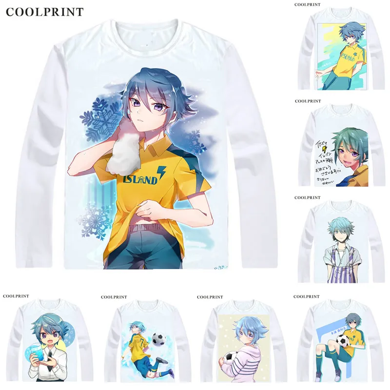 Мужская футболка Coolprint Hiura Kirina Inazuma Eleven Ares no Tenbin повседневная Винтажная с длинным