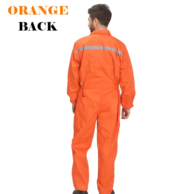 Mens White Orange Blue Reflective Workwear Work coverall strap jumps High Visibility Clothing Overalls Free Post | Безопасность и