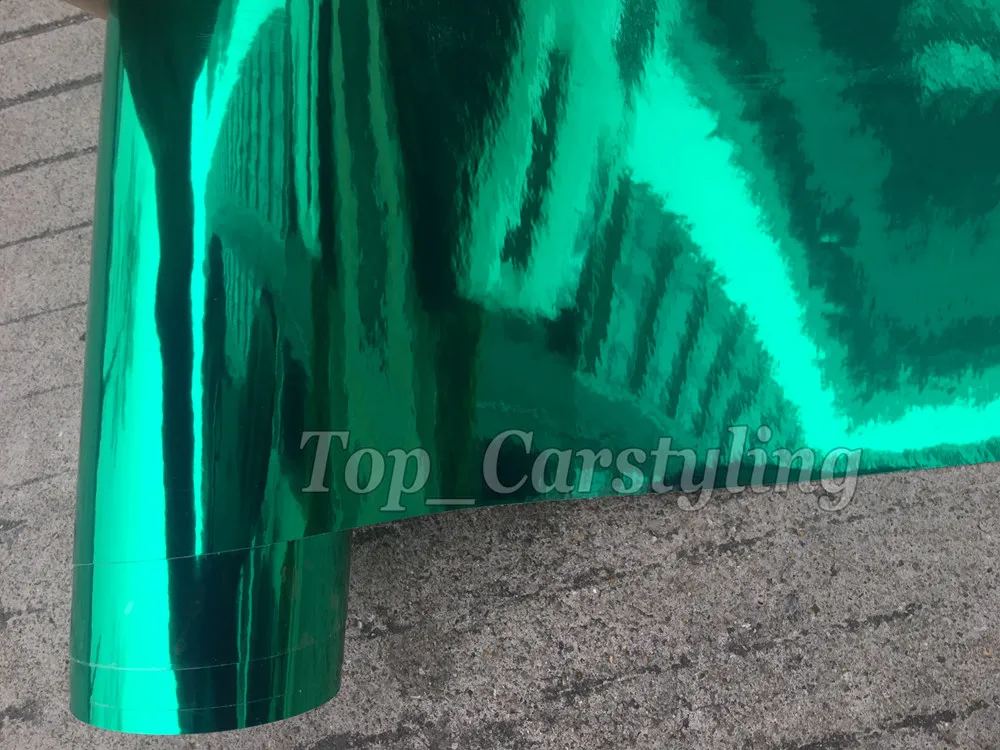 Растягивающаяся хромированная зеленая Автомобильная фольговая пленка PROTWRAPS