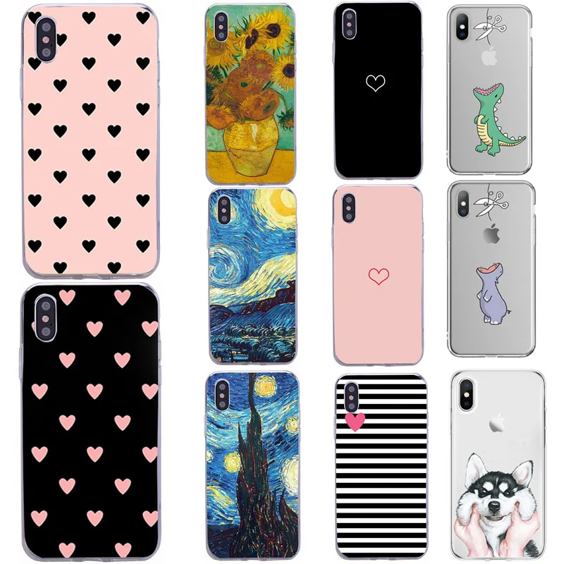 Чехол для iPhone X XR 5 5S SE 6 S 7 8 Plus Fundas TPU Coque мягкий 7plus plus чехол Xs Max | Мобильные телефоны