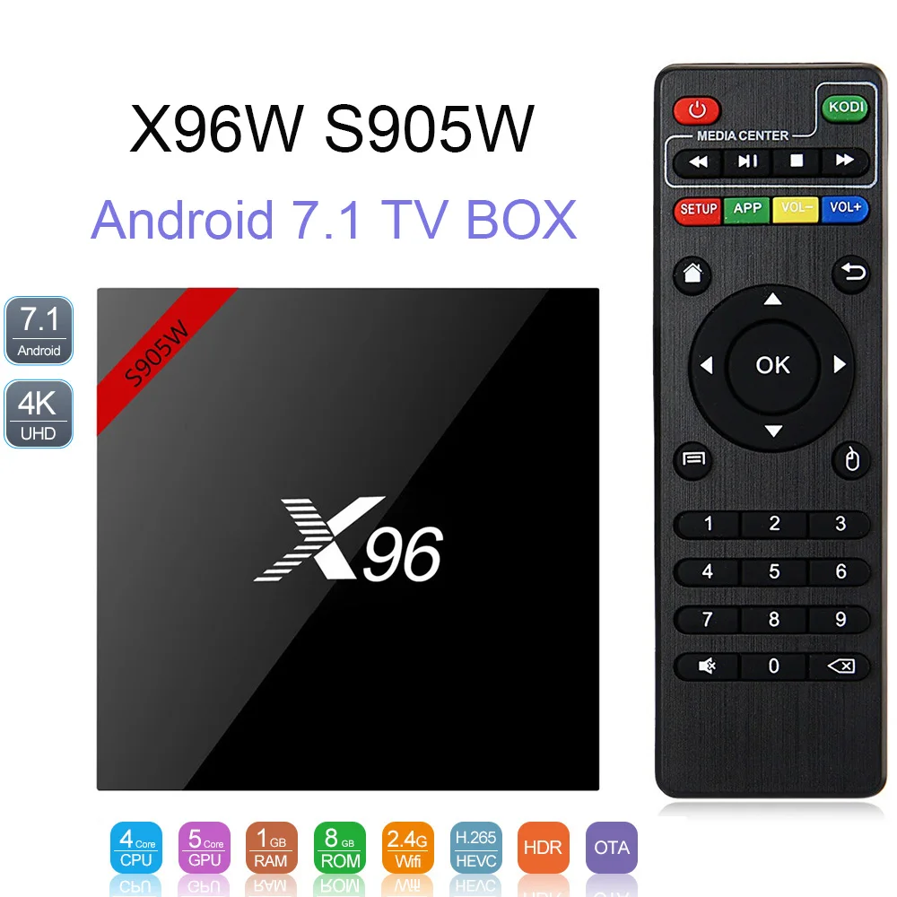 ТВ приставка X96 на Android 7 1 + 8 Гб Wi Fi 2 4 ГГц HD 4K|ТВ-приставки и медиаплееры| |