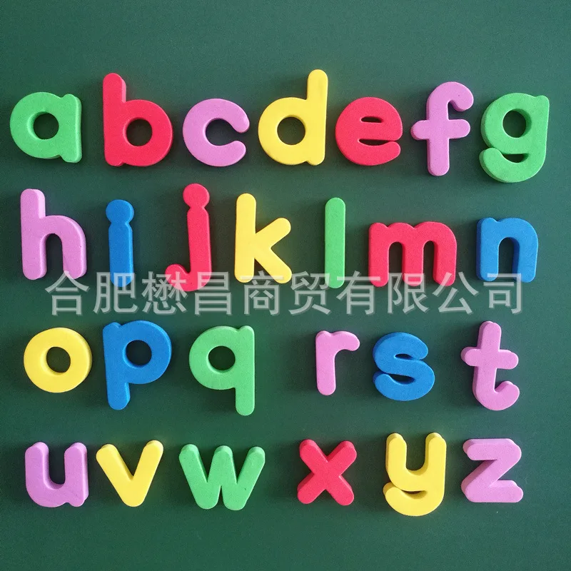 26 lowercase letters Набор магнитов на холодильник 26 букв верхний и нижний Чехол 15 цифр EVA магнит Детские игрушки Decoracion Para Refrigerador магнитные буквы - Цвет: 26 lowercase letters