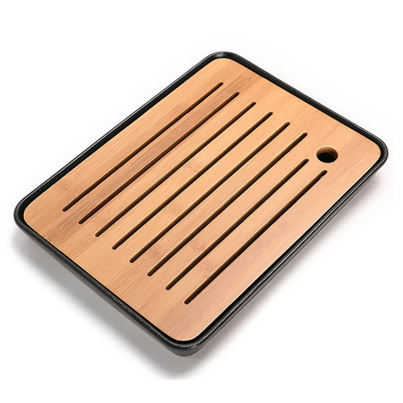 Керамика бамбуковый чайный поднос дренаж для хранения воды кунг фу набор