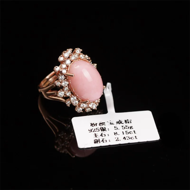 Продаем натуральный Jewelry Кольцо 925 чистого серебра розового золота Цвет