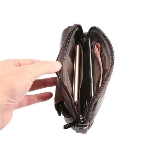 Натуральная кожа на молнии с отделением сумка ремнем плечо крюк Вертикальный