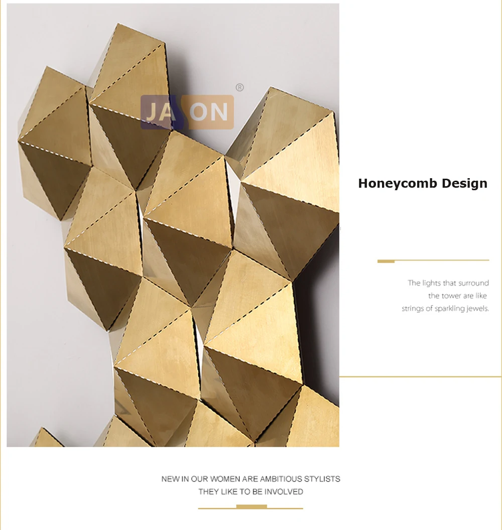 LED Постмодерн Нержавеющие Стали Золотой Honeycomb Светодиодные Лампы Светодиодные Светильники.бра.бра нa стену.Бра.Светильники Настенные светильники.Светильник Настенный Светильник. Для Спальни Коридора