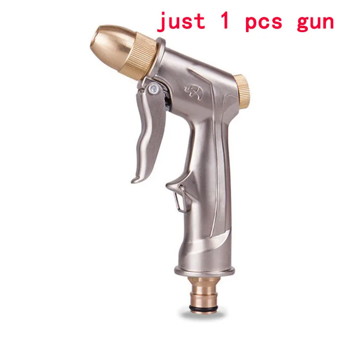just 1 pcs gun Садовый шланг растяжимый поливочный шланг 100 футов/150 футов Fexible Выдвижная Волшебная труба шланги Металлическая Насадка Садовые принадлежности для орошения - Цвет: just 1 pcs gun