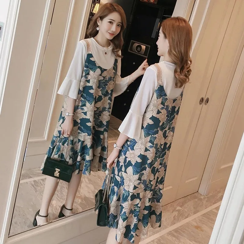 2 шт./компл. летнее шифоновое платье модная одежда для грудного вскармливания