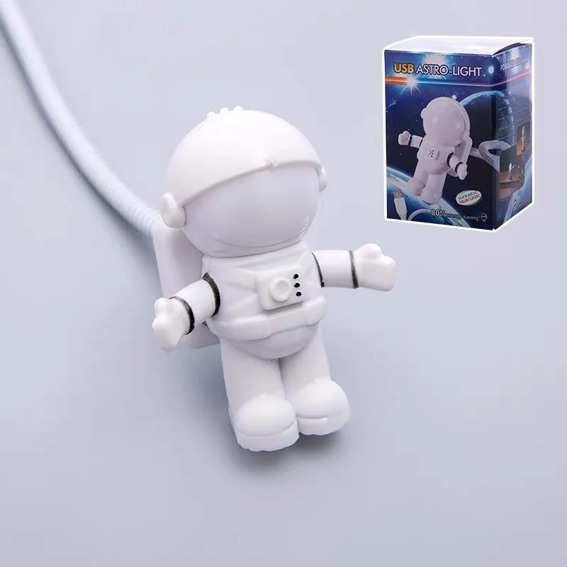 Синий Abay гибкий космонавт USB СВЕТОДИОДНЫЙ Светильник-ночник для компьютера, ноутбука, ПК, ноутбука, чтения, портативный DC 5V - Испускаемый цвет: Синий