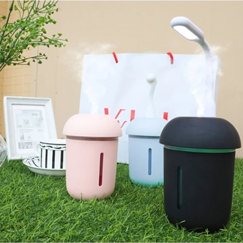 Car air freshener Mushroom Humidifier 3 in 1 Ultrasonic USB Fan Portable With LED Light Office Home Air Purifier Mist Maker |