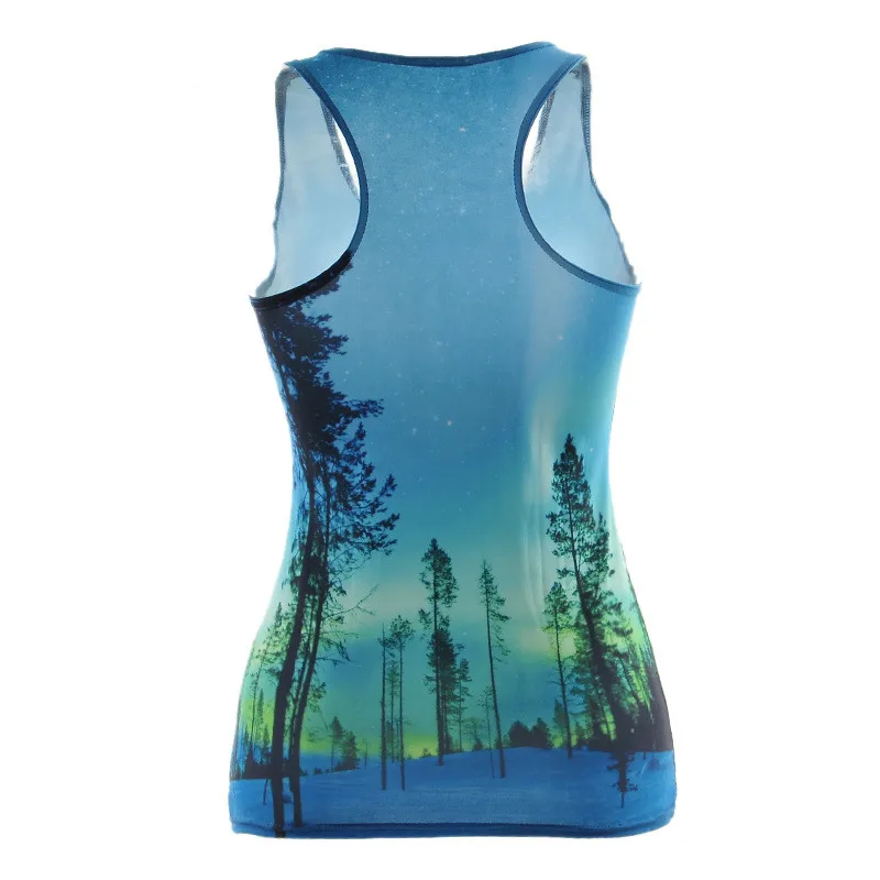 Топы новые летние женские майки без рукавов топ с цифровым принтом изображением
