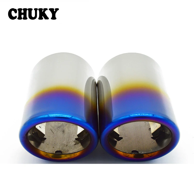 CHUKY 2x для Volkswagen VW Polo Bora Jetta Golf 6 7 Mk6 Mk7 Scirocco 1 4 T наконечник выхлопной трубы глушителя