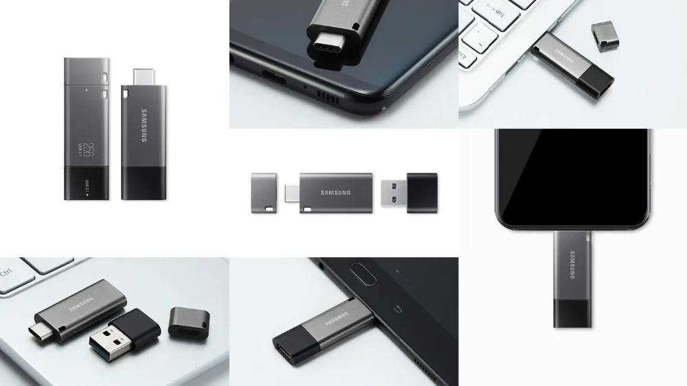 USB флеш-накопитель SAMSUNG 32G 64G, флеш-накопитель USB 3,1 type C, металлический накопитель 128G 256G, карта памяти, смартфон, планшетный компьютер