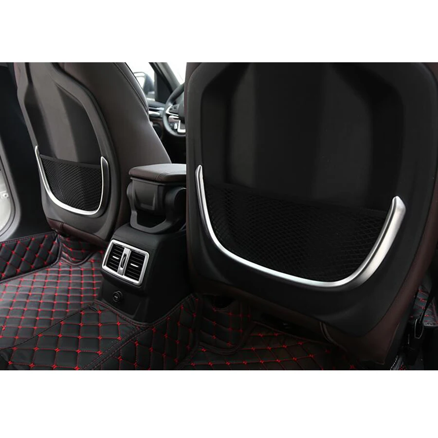 

2Pcs/set Car Front Seat Chair Back Storage Net Frame Strip Trim Styling Cover For BMW X1 2016 Auto Interior Accessories