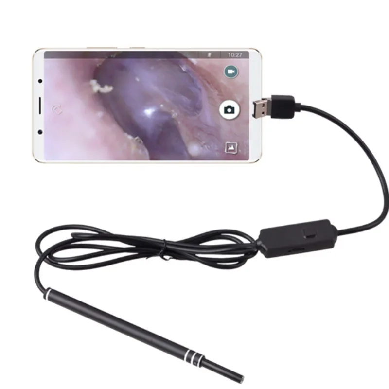 3 в 1 USB эндоскоп HD визуальная Чистка ушей наушник ложка с 6 светодиодными лампами